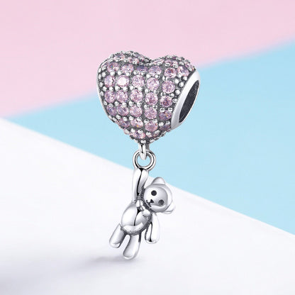 Cute little bear with balloons Charm