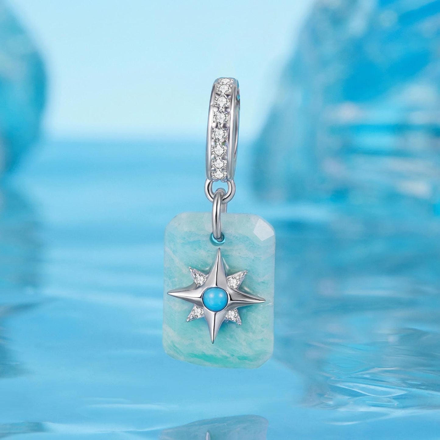 Starry Amazonite Pendant Charm