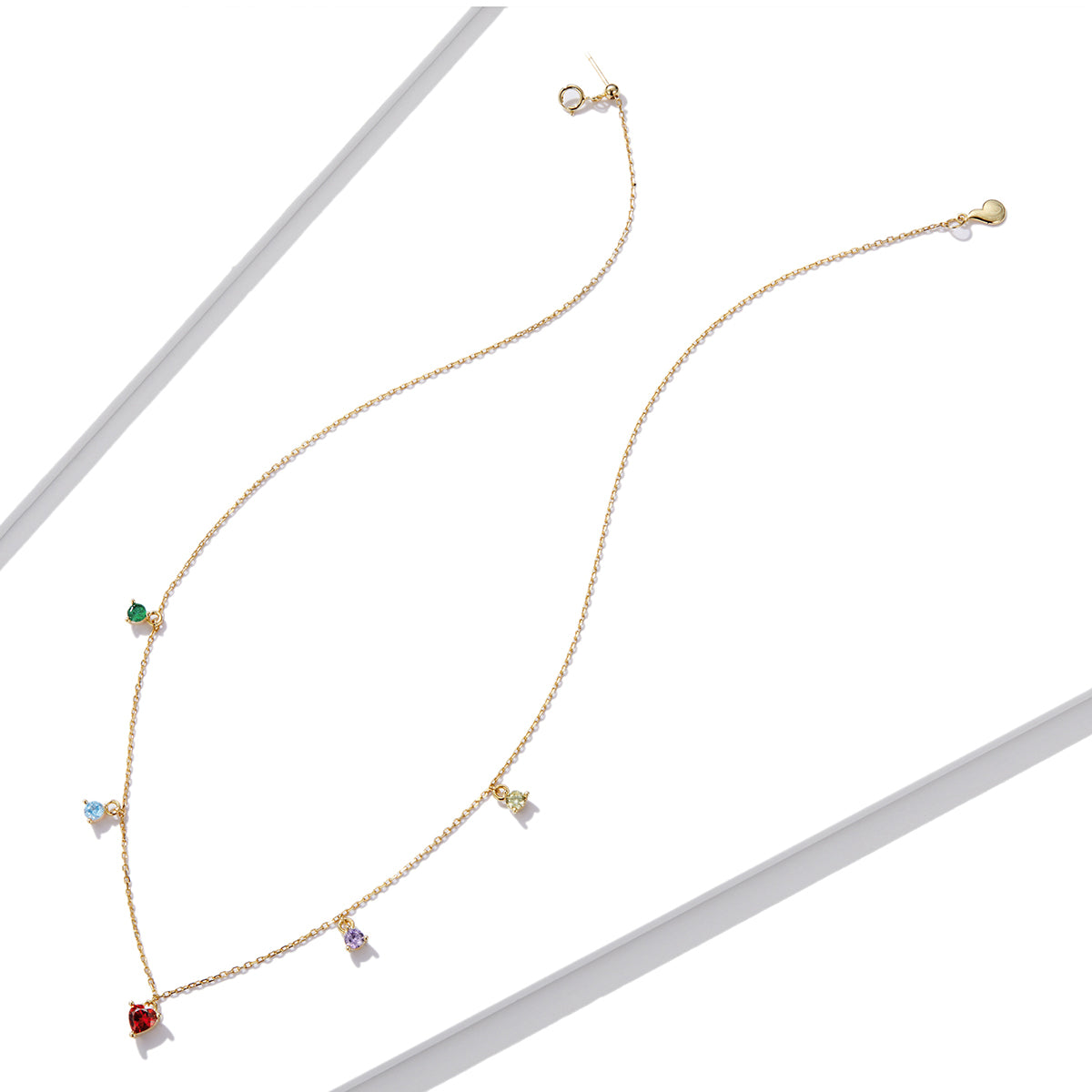 Colorful Zircon Statement Necklace
