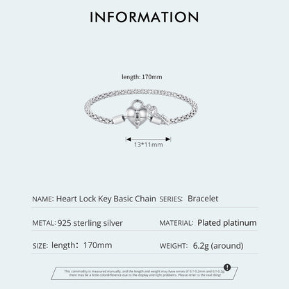 Heart Lock & Key Basic Bracelet