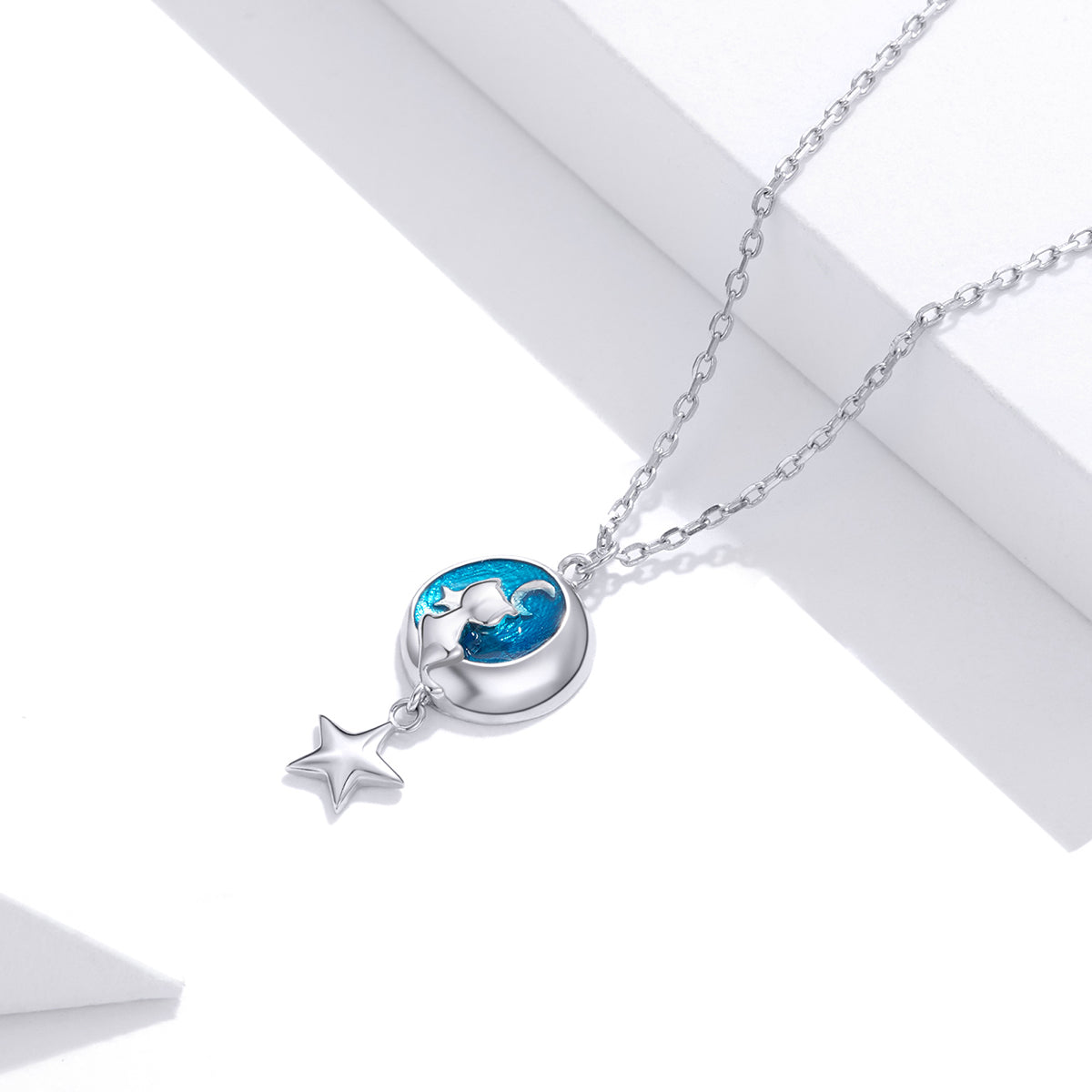 Moon Cat Pendant Necklace