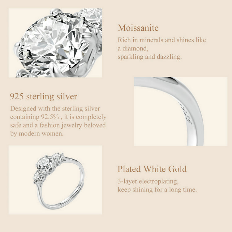 Romantic 1 Carat Moissanite Ring