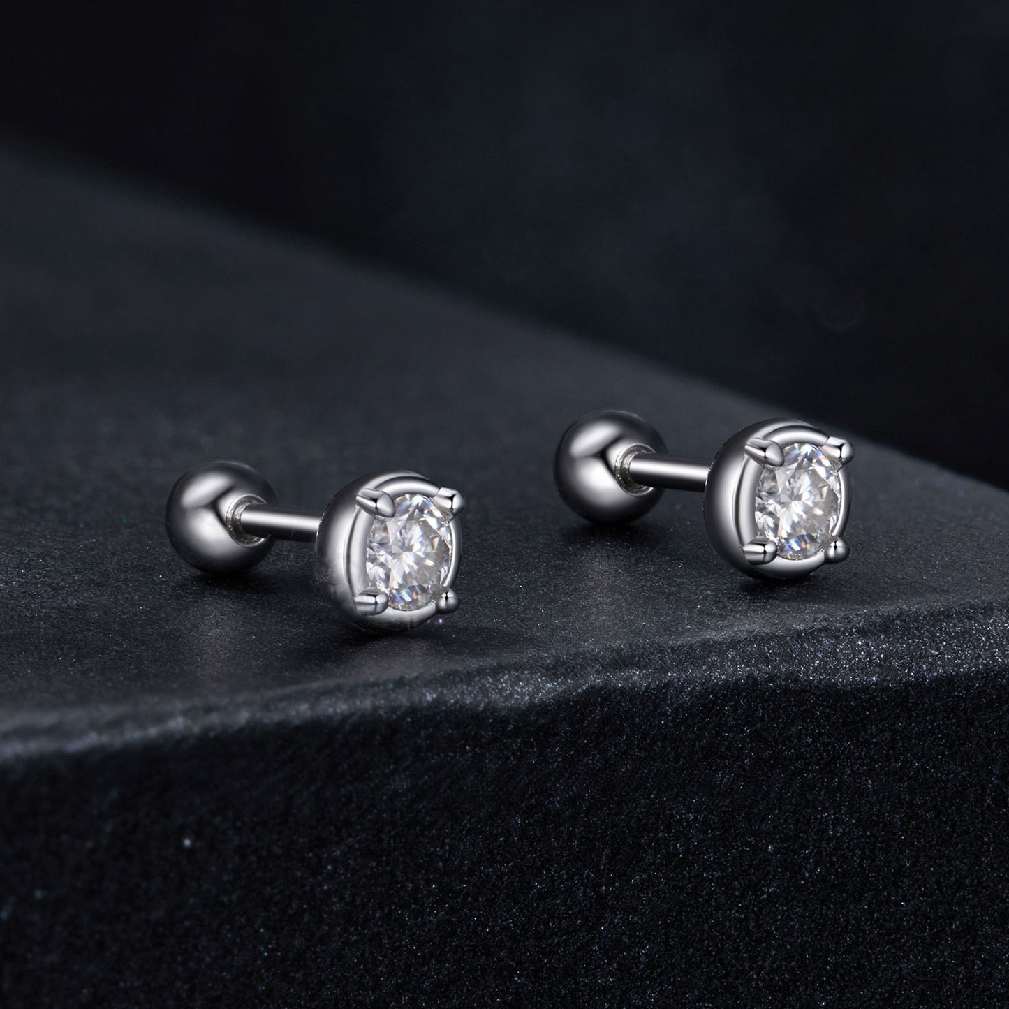 Refined Moissanite Studs