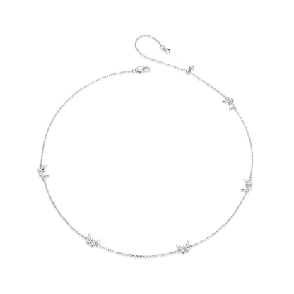 Petite Butterfly Collarbone Chain Necklace