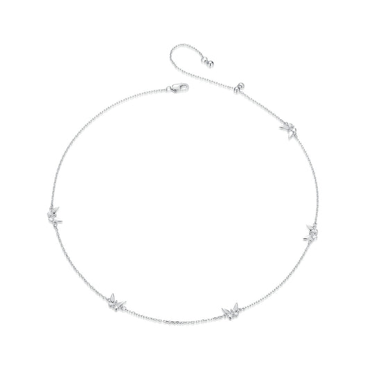 Petite Butterfly Collarbone Chain Necklace