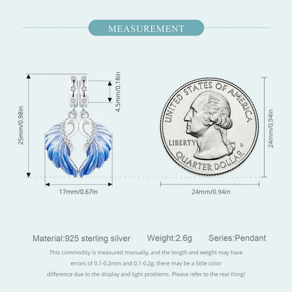 Blue Wings  Pendant Set Charm