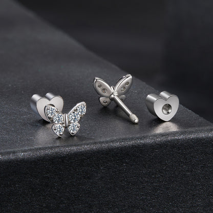 Butterfly Moissanite Studs