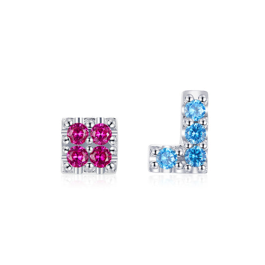Tetris Hoop Earrings