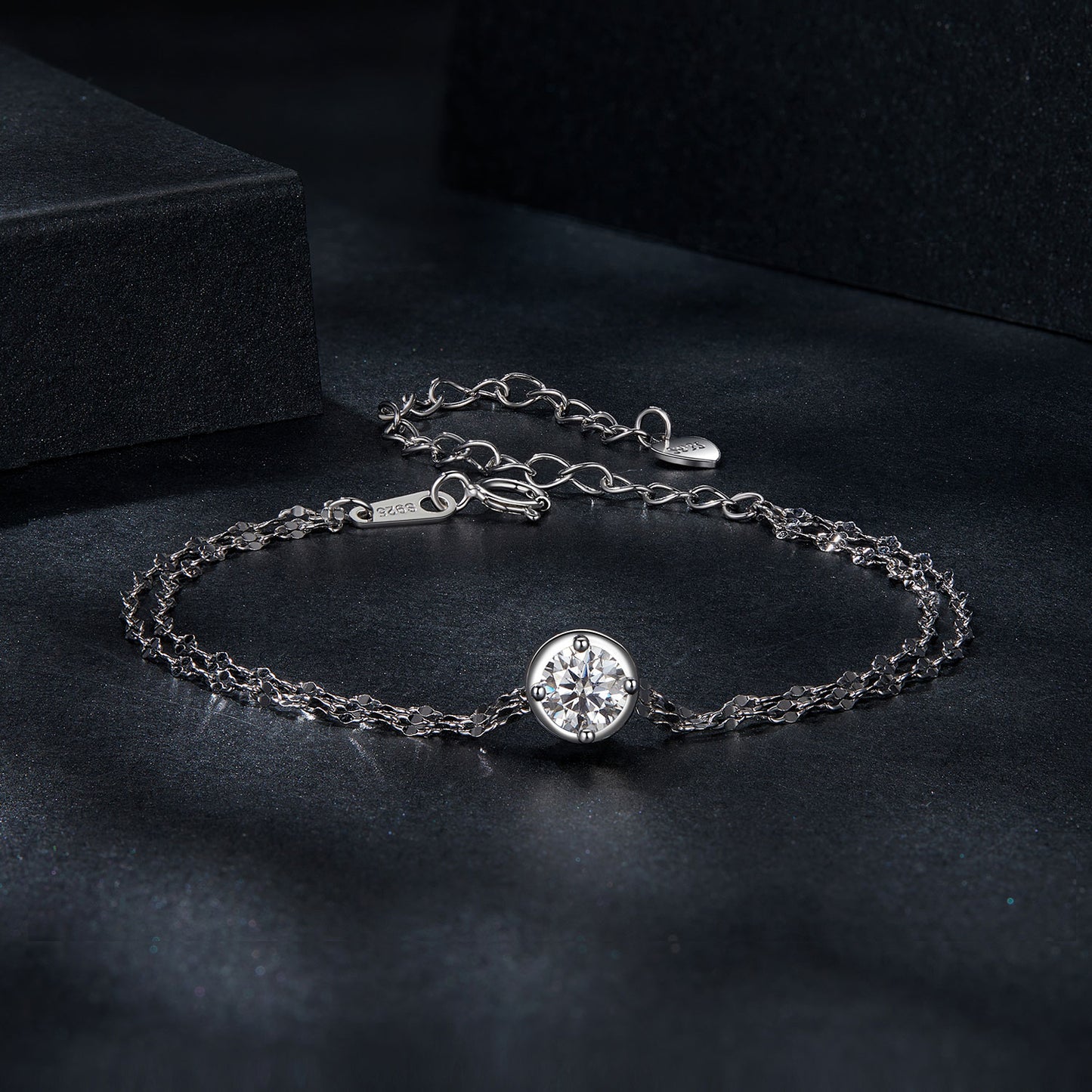 0.5ct Double-Layer Tile Moissanite Bracelet