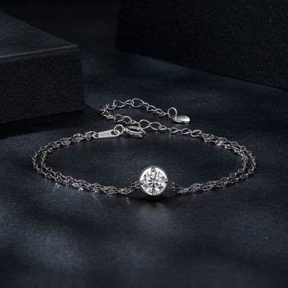 0.5ct Double-Layer Tile Moissanite Bracelet