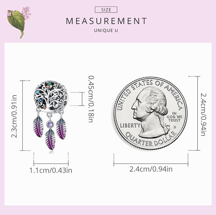 Life Tree Dreamcatcher Charm