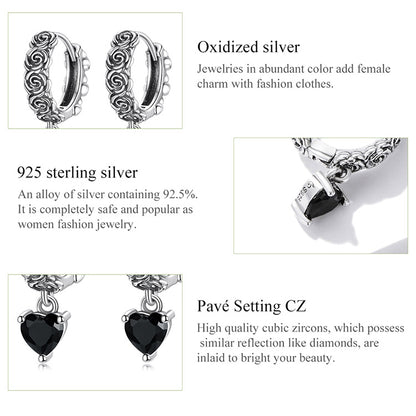 Dark Rose Stud Earrings