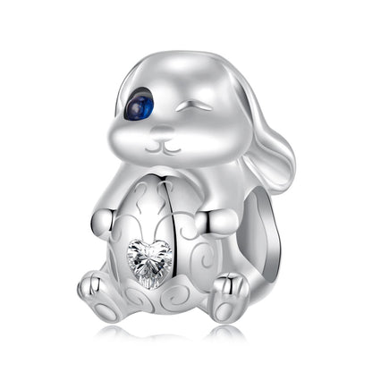 Easter Rabbit with Egg Charm