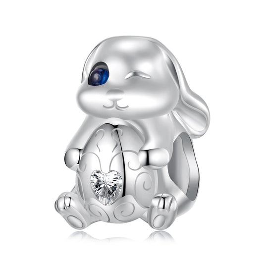 Easter Rabbit with Egg Charm