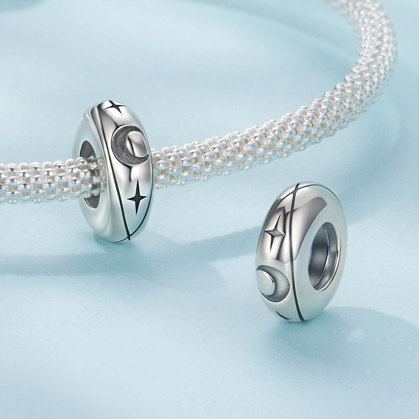 Star and Moon Silicone Spacer Beads Charm