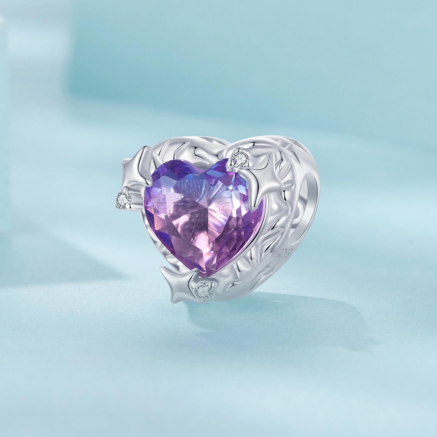 Gradient Purple-pink Heart Charm