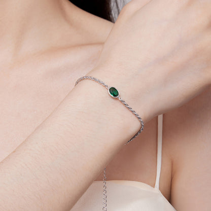 Luxury Green Zircon Choker Bracelet