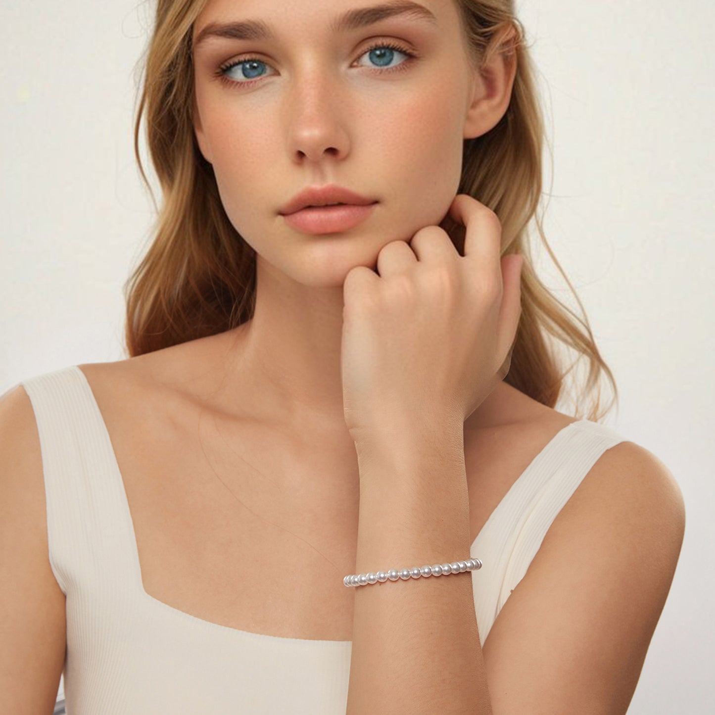 5mm Mother-of-Pearl Bead Bracelet