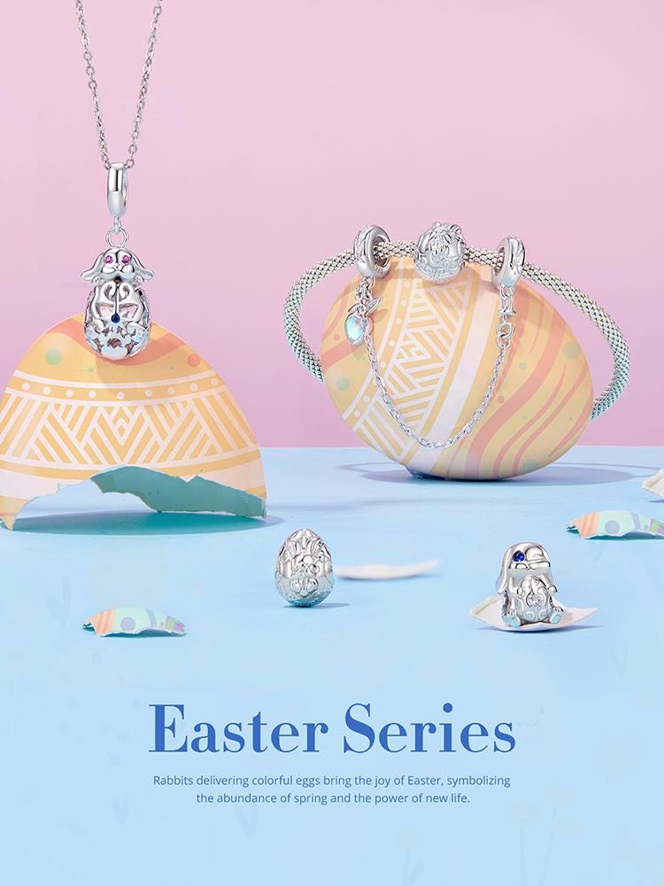 Easter Rabbit Safety Chain Charm