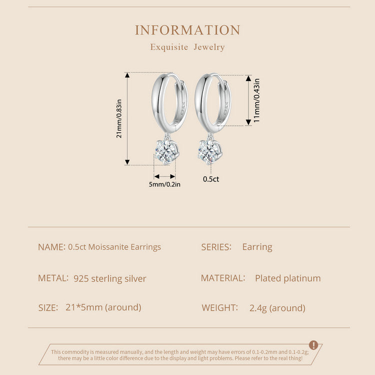 0.5ct Moissanite Ear Climbers