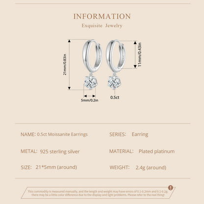 0.5ct Moissanite Ear Climbers