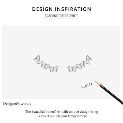 Flying Butterfly Hoop Earrings