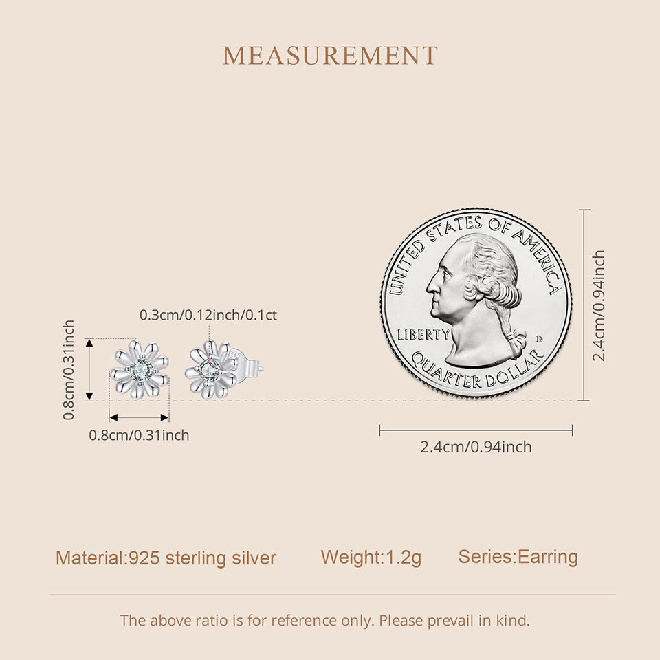 Daisy Moissanite Studs