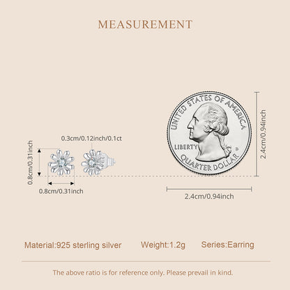 Daisy Moissanite Studs