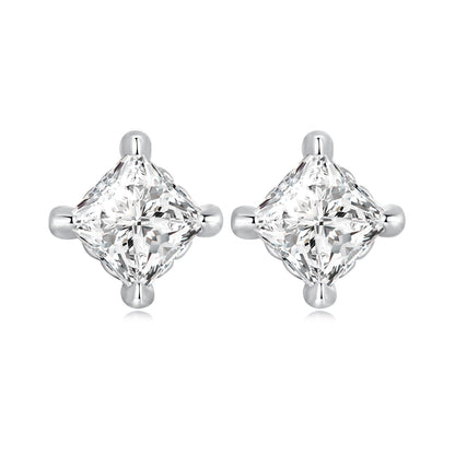 Minimalist Square Cubic Zirconia Stud Earrings