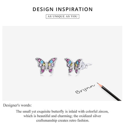 Colorful Butterfly Stud Earrings