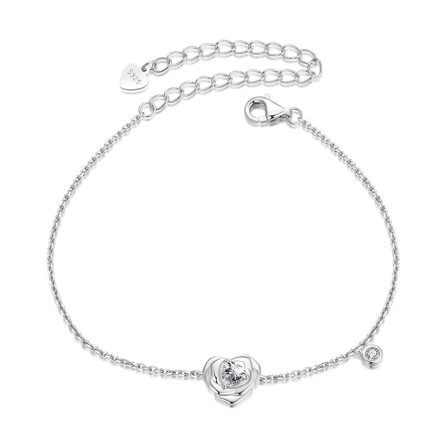 Rose Blossom Heart Bracelet