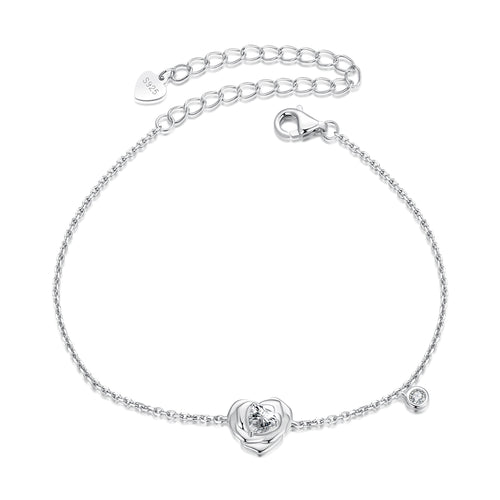 Rose Blossom Heart Bracelet