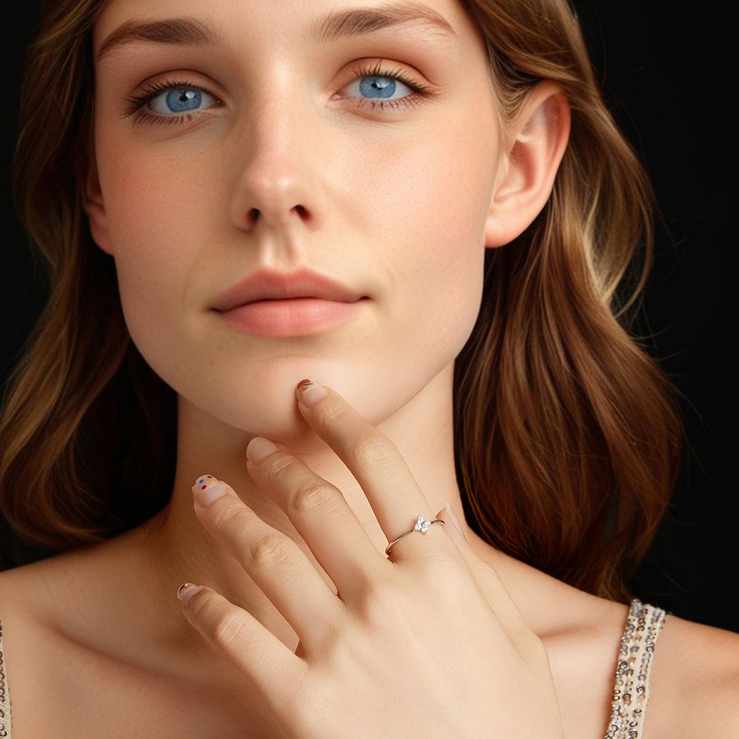 Lucky Clover Moissanite Ring