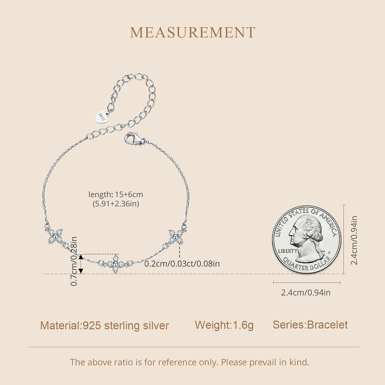 Clover Moissanite Bracelet