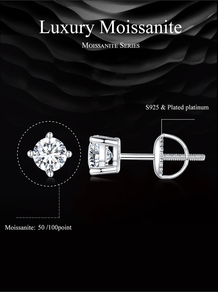 Dazzling Moissanite Studs