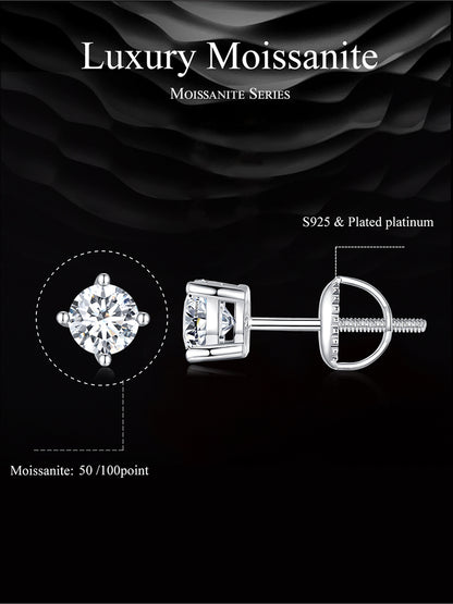 Dazzling Moissanite Studs