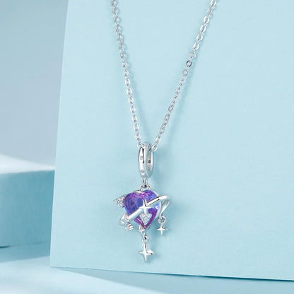 Gradient Purple-pink Starry Pendant Charm