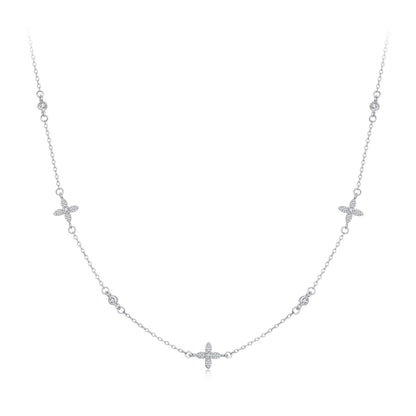 Floral Motif Neck Chain Necklace