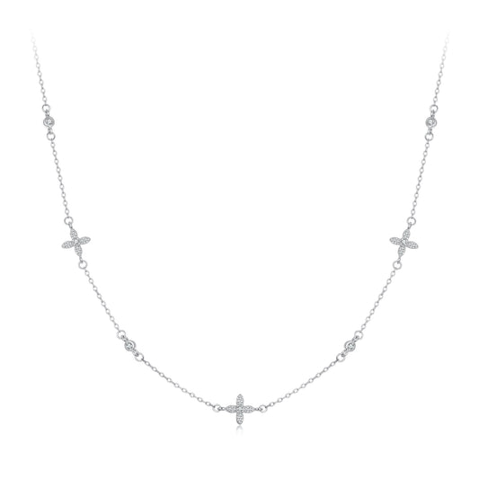 Floral Motif Neck Chain Necklace
