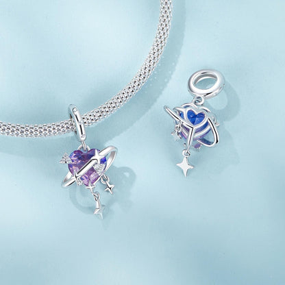 Gradient Purple-pink Starry Pendant Charm
