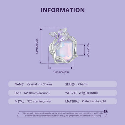 Crystal Iris Charm