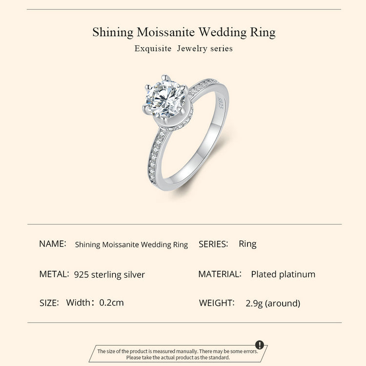 Dazzling Moissanite Wedding Ring