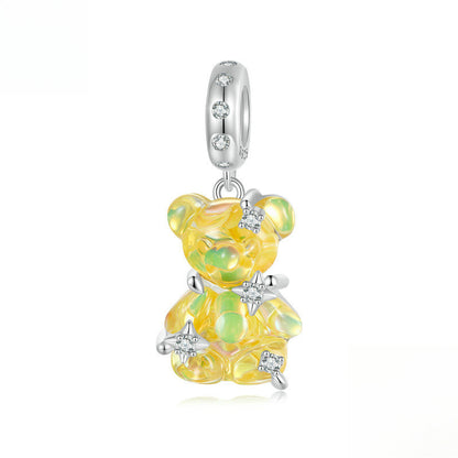 Dream Colored Bear Pendant Charm Collection