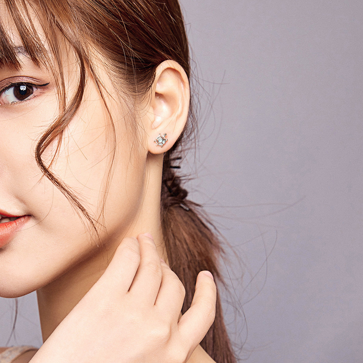 Playful Turtle Hoop Earrings