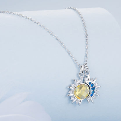 Sun and Moon Pendant Necklace