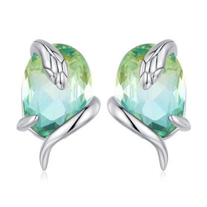 Compact Snake Stud Earrings