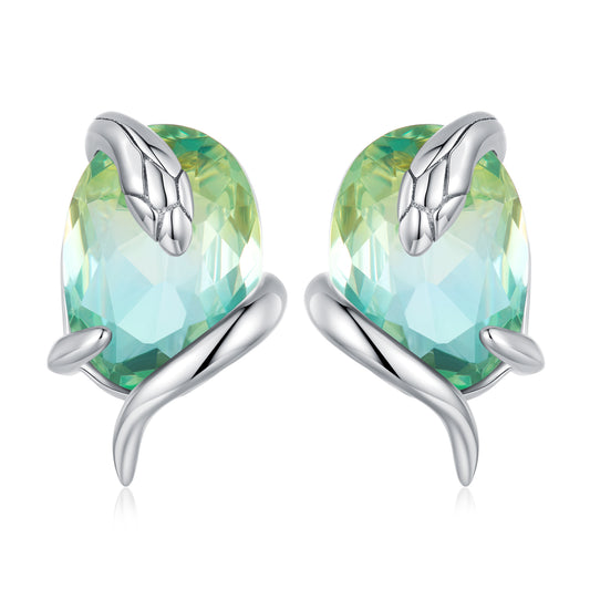 Compact Snake Stud Earrings