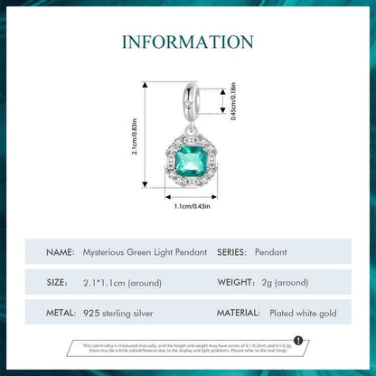 Mysterious Green Light Pendant Charm