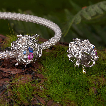 Medusa Charm, Genuine 925 Sterling Silver Charm