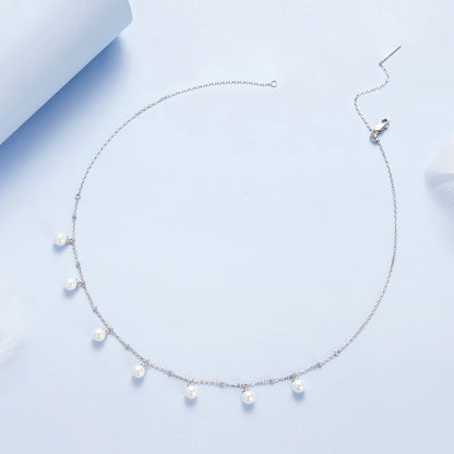 Simulated Pearl Strand Necklace